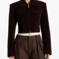 Бархатная куртка на молнии Adina