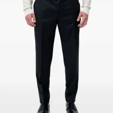 Брюки из чистой шерсти с логотипом