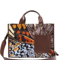 Сумка-сэтчел с карманом и принтом