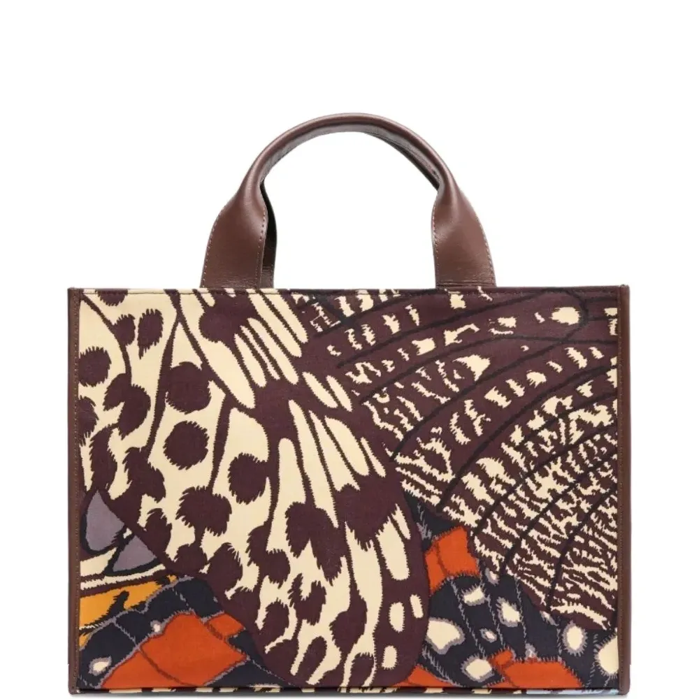 Сумка-сэтчел с карманом и принтом