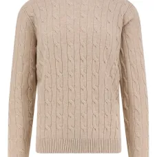 Свитер из шерсти с косами