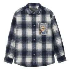 Рубашка с лоскутным узором в клетку