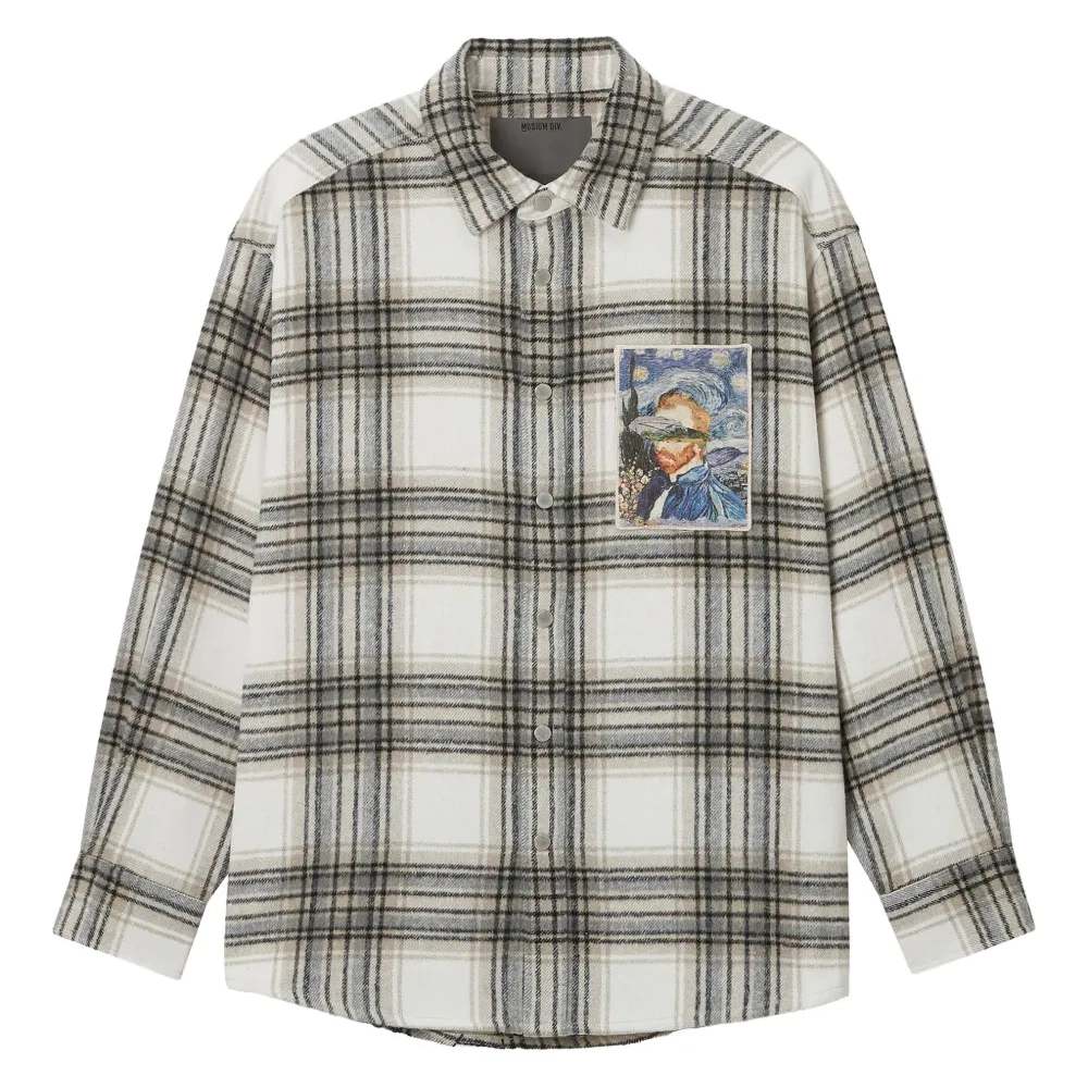 Рубашка с лоскутным узором в клетку