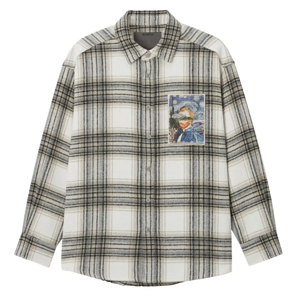 Рубашка с лоскутным узором в клетку