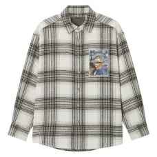 Рубашка с лоскутным узором в клетку