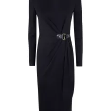 Платье с драпировкой и пряжкой