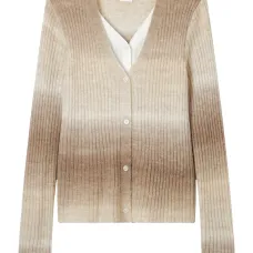 Кардиган в рубчик на пуговицах