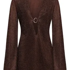 Мини-платье Lumière с V-образным вырезом