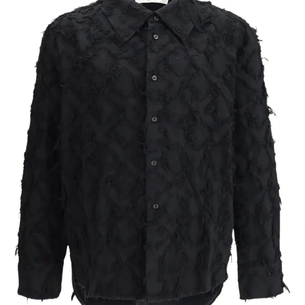 Длиннорубашка из саржи с бахромой