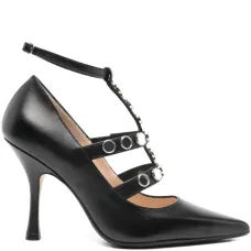 Туфли-лодочки на каблуке из кожи