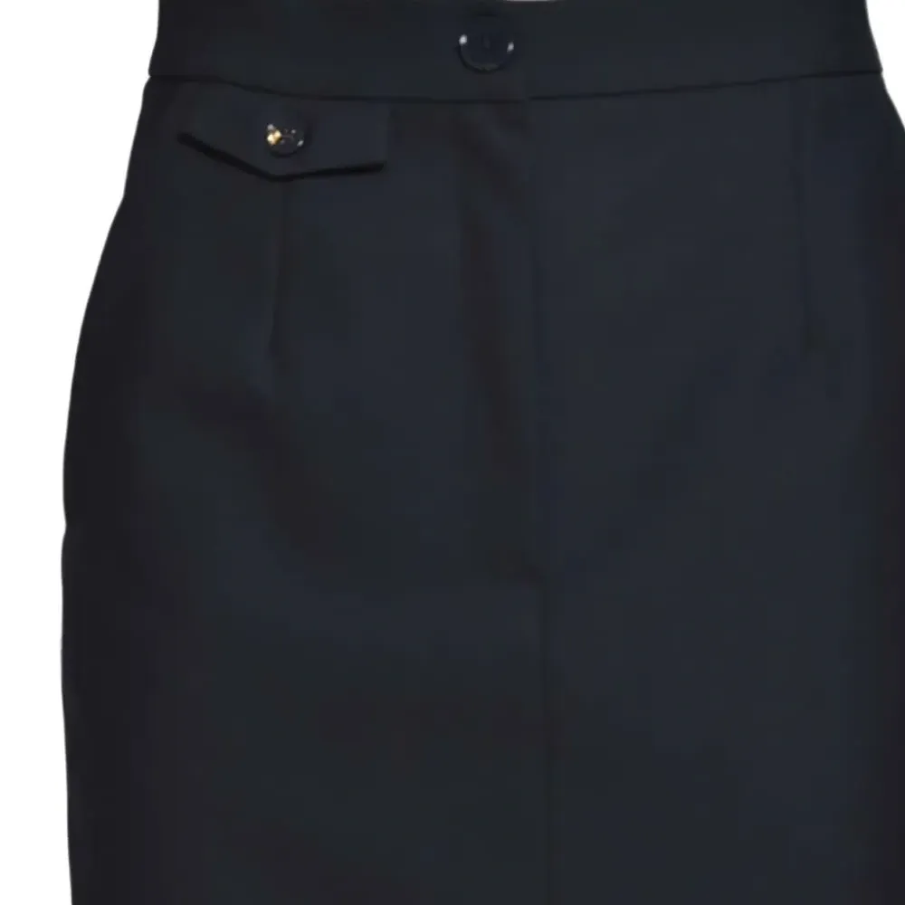 Миди-юбка с карманом на пуговице