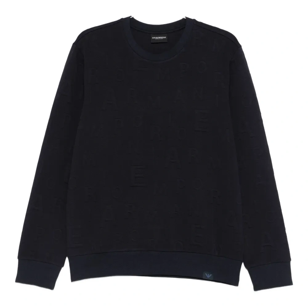 Рельефный свитшот с круглым вырезом