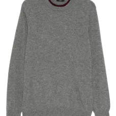 Свитер с отделкой в рубчик