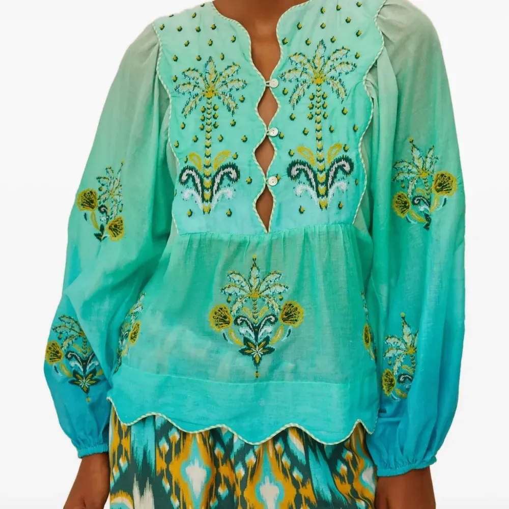 Топ Palm Tree с вышивкой