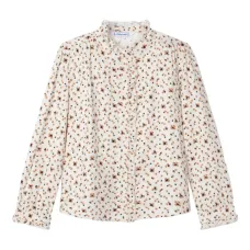 Блузка с оборками и принтом