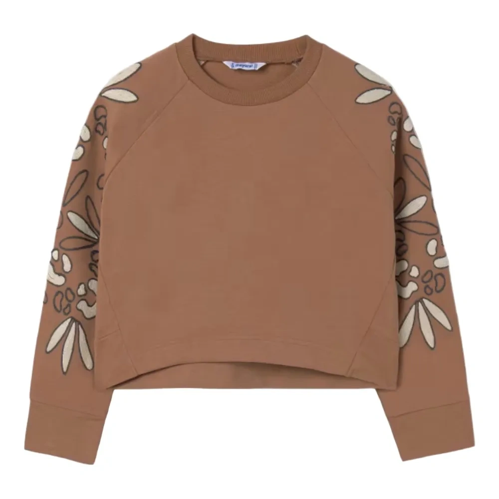 Свитшот с отделкой на рукавах