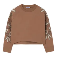 Свитшот с отделкой на рукавах Свитшот с отделкой на рукавах