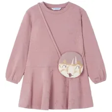 Комплект из платья с длинными рукавами и круглым вырезом