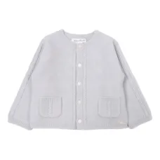 Кардиган фактурной вязки с карманом