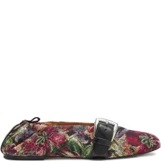 Балетки из жаккарда с цветочным узором