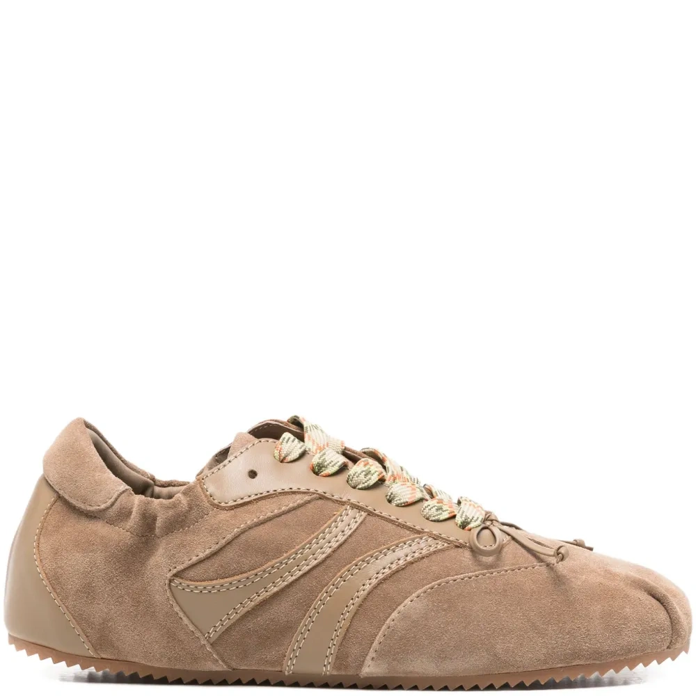 Кроссовки с комбинированными вставками низкого кроя