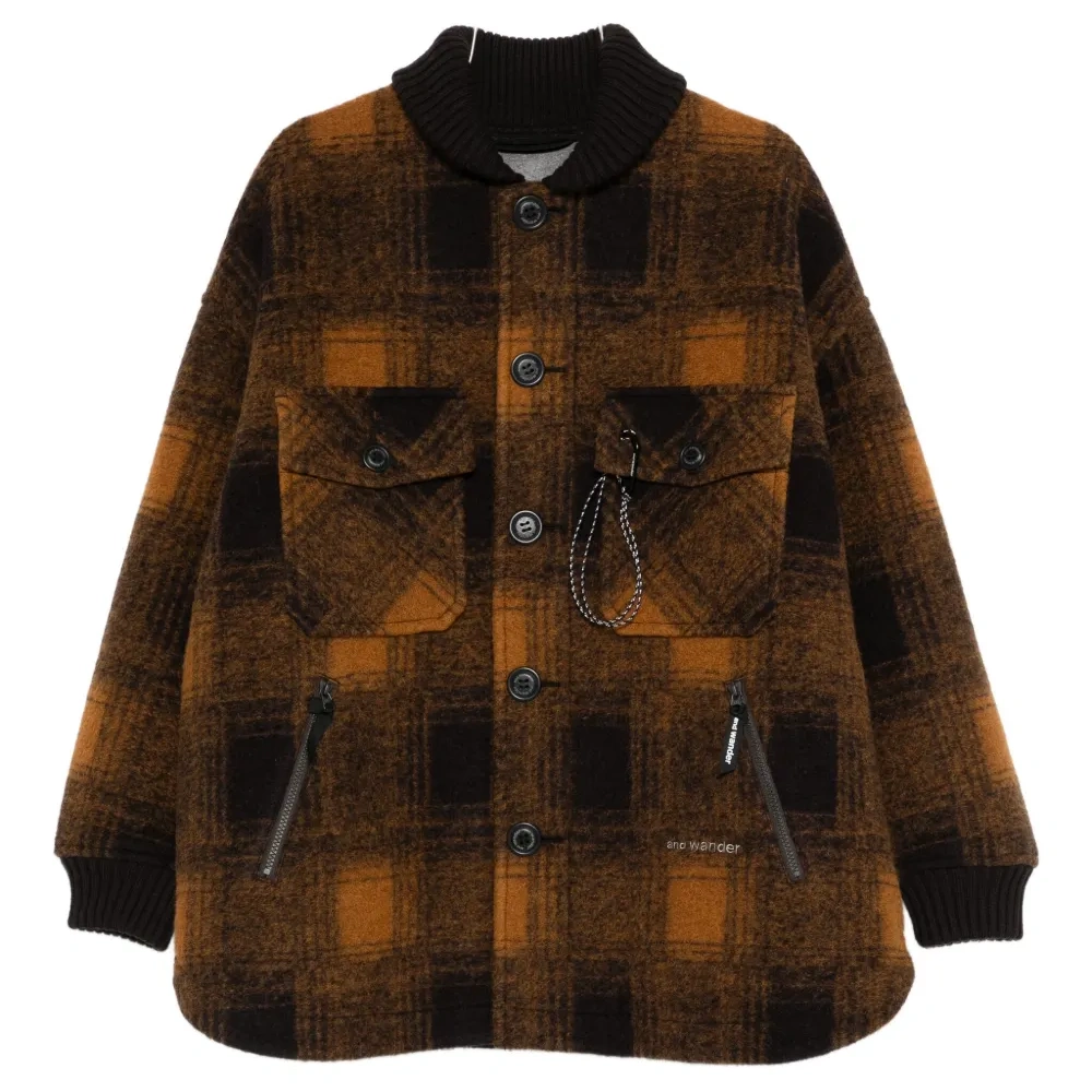 Клетчатая куртка на пуговицах