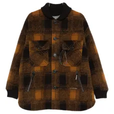 Клетчатая куртка на пуговицах