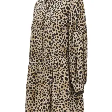 Мини-платье Deriva с анималистичным принтом и украшенными пуговицами Мини-платье Deriva с анималистичным принтом и украшенными пуговицами