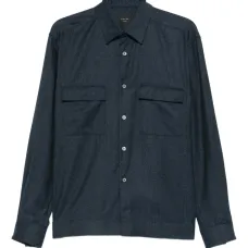 Шерстяная рубашка с карманом