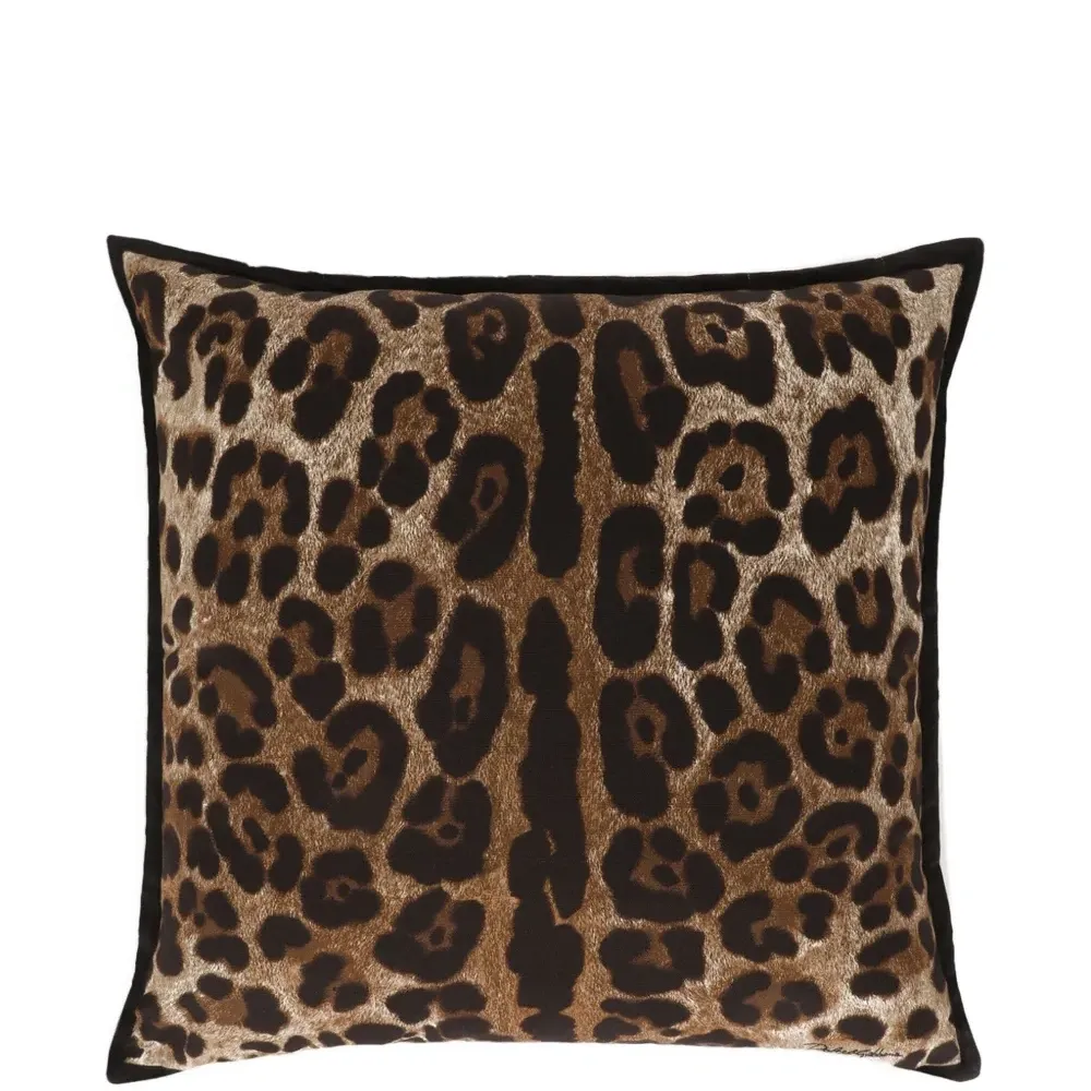 Маленькая подушка из леопардовой ткани (45 см x 45 см)
