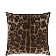 Маленькая подушка из леопардовой ткани (45 см x 45 см)