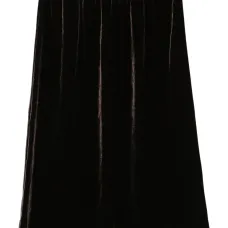 Бархатная юбка миди на эластичном поясе Бархатная юбка миди на эластичном поясе