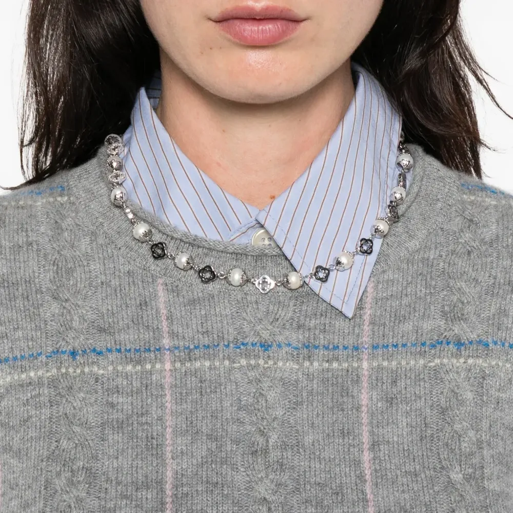 Жилет в клетку из трикотажа