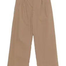 Брюки из плиссированного хлопка