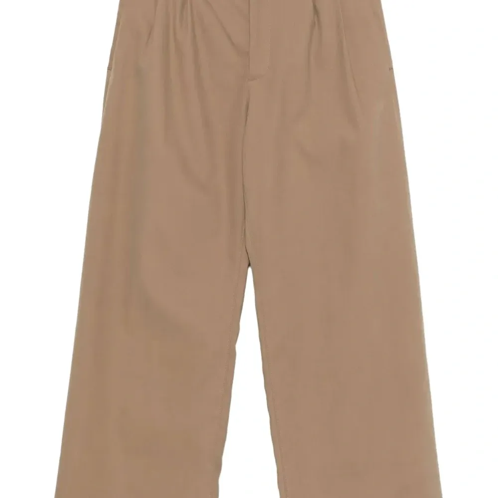 Брюки из плиссированного хлопка