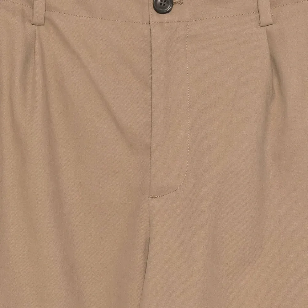 Брюки из плиссированного хлопка