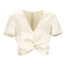Блузка с драпировкой и V-образным вырезом Блузка с драпировкой и V-образным вырезом