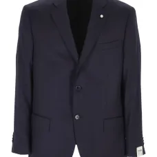 Однобортный пиджак из шерсти Однобортный пиджак из шерсти