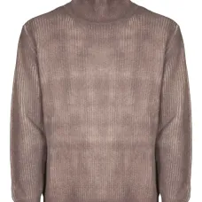 Свитер в рубчик с высоким воротником