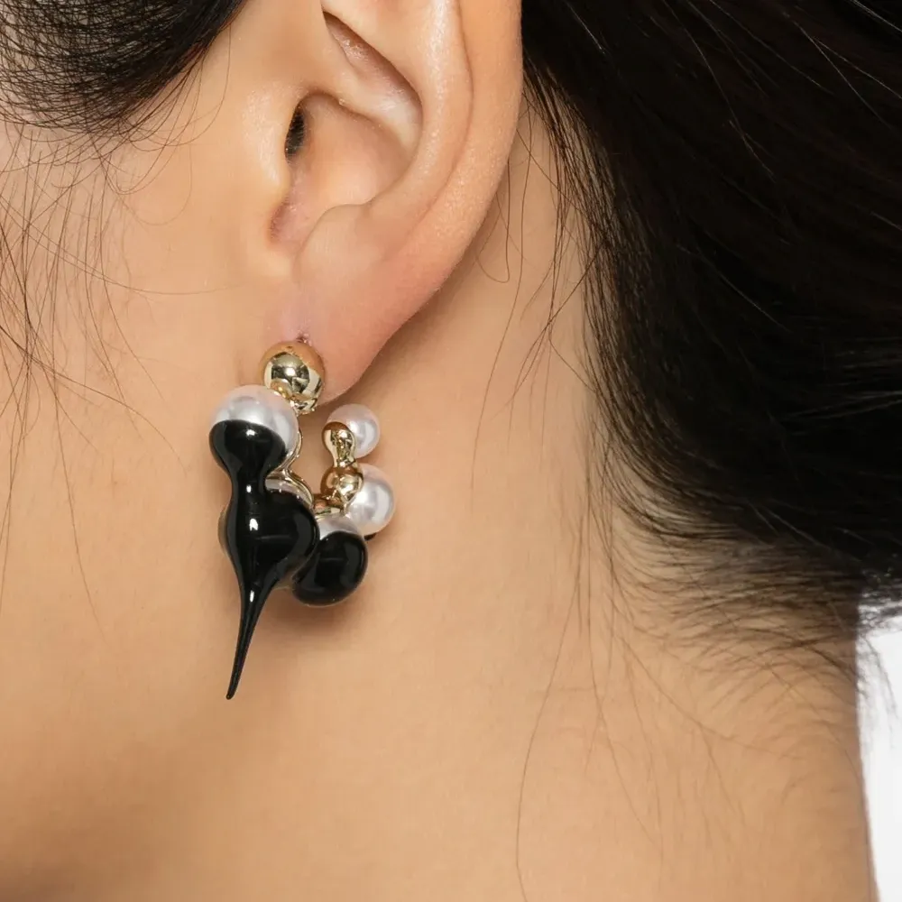 Серьги с искусственным жемчугом