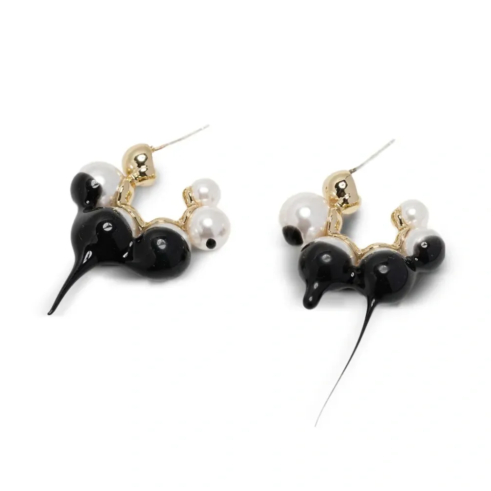 Серьги с искусственным жемчугом