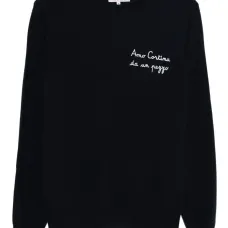 Вышитый свитер с круглым вырезом