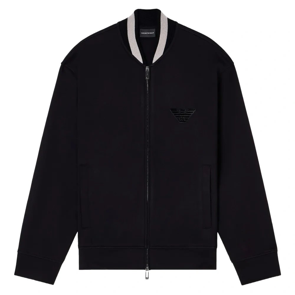 Бомбер на молнии с нашивкой в виде орла