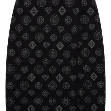 Юбка-миди с запахом и жаккардовым узором Юбка-миди с запахом и жаккардовым узором