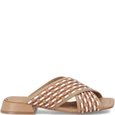 Плетёные сандалии с перекрёстными ремешками