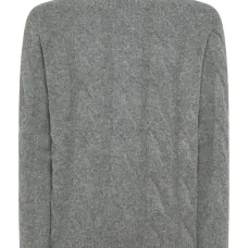 Вязаный свитер с высоким воротником