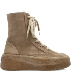 Ботинки на шнуровке с молнией, каблук 70 мм