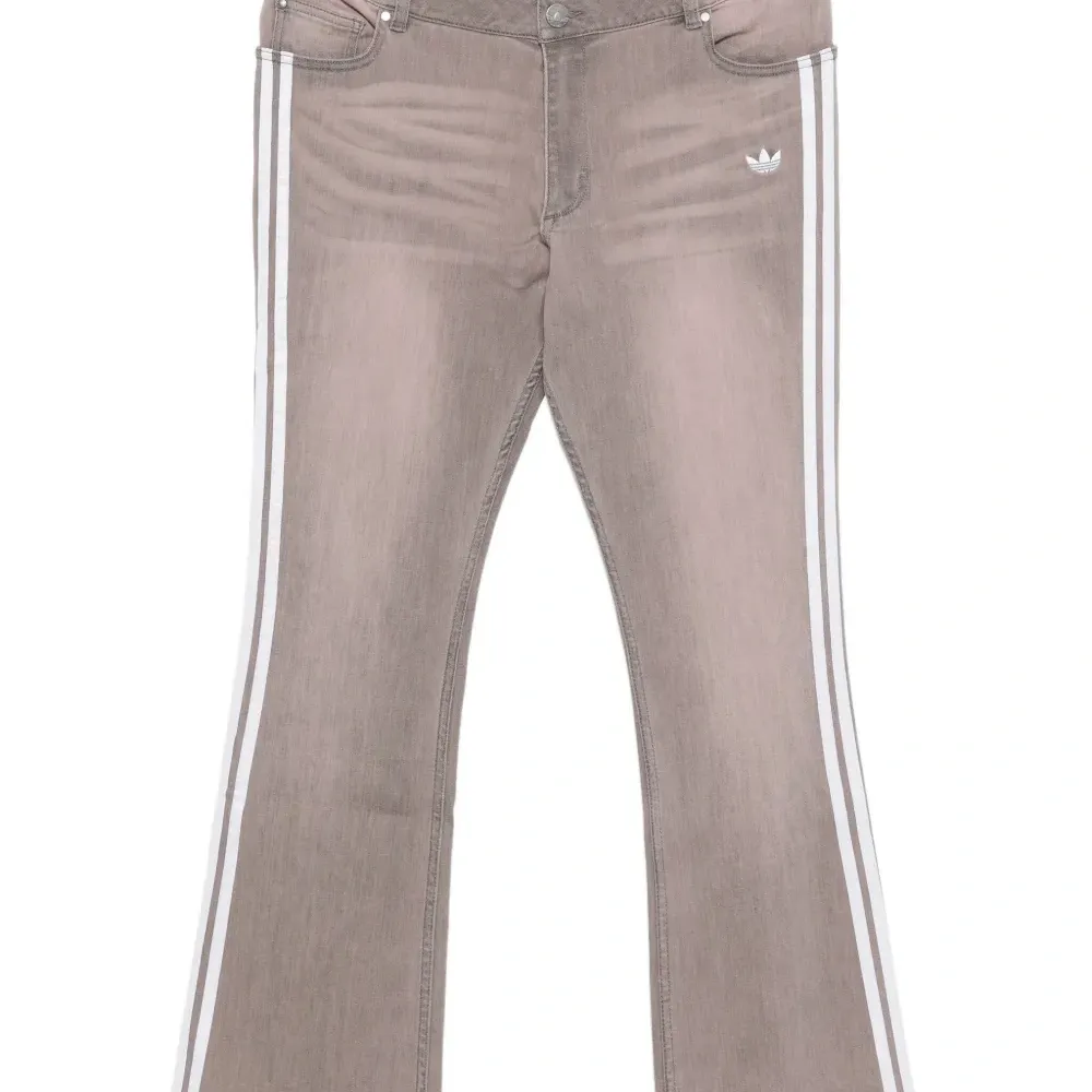 Брюки прямого кроя с полосатой отделкой