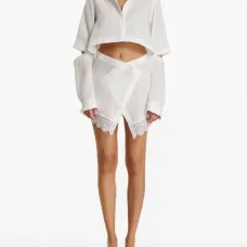 Рубашка с кружевной отделкой Рубашка с кружевной отделкой