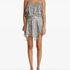 Топ с пайетками и оборками Топ с пайетками и оборками